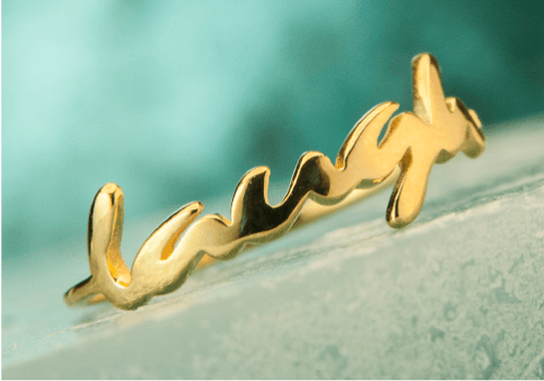 Personalized rings, text rings, name rings